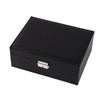 Unlock Your Style: New Double Layer Leather Jewelry Storage Box!