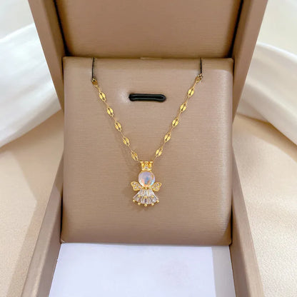 Angelic Elegance: Crowned Angel Jewelry Set for Girls! - Kids Jewellery Shop