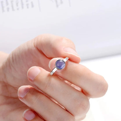 ✨ 925 Silver Plated Adjustable Opal Ring | Elegant Jewelry Gift for Women & Girls.