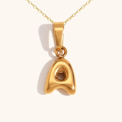 Mini Bubble Letter Pendant Necklace 🔤 | Dainty Unisex Stainless Steel Initial Jewelry for Boys & Girls | Cute A–Z Alphabet Gift Necklace 🎁
