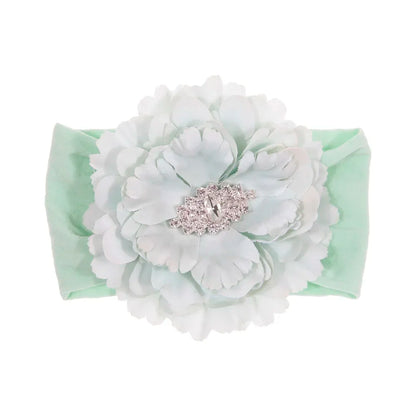 Baby Girls Pearl Flower Lace Headbands | New-born & Toddler Soft Elastic Hair Accessories!