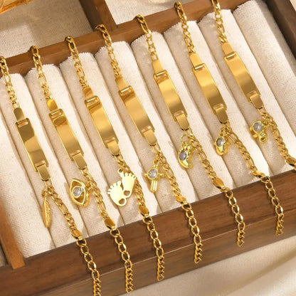 Custom engraved adjustable ID bracelet for newborns and infants.
