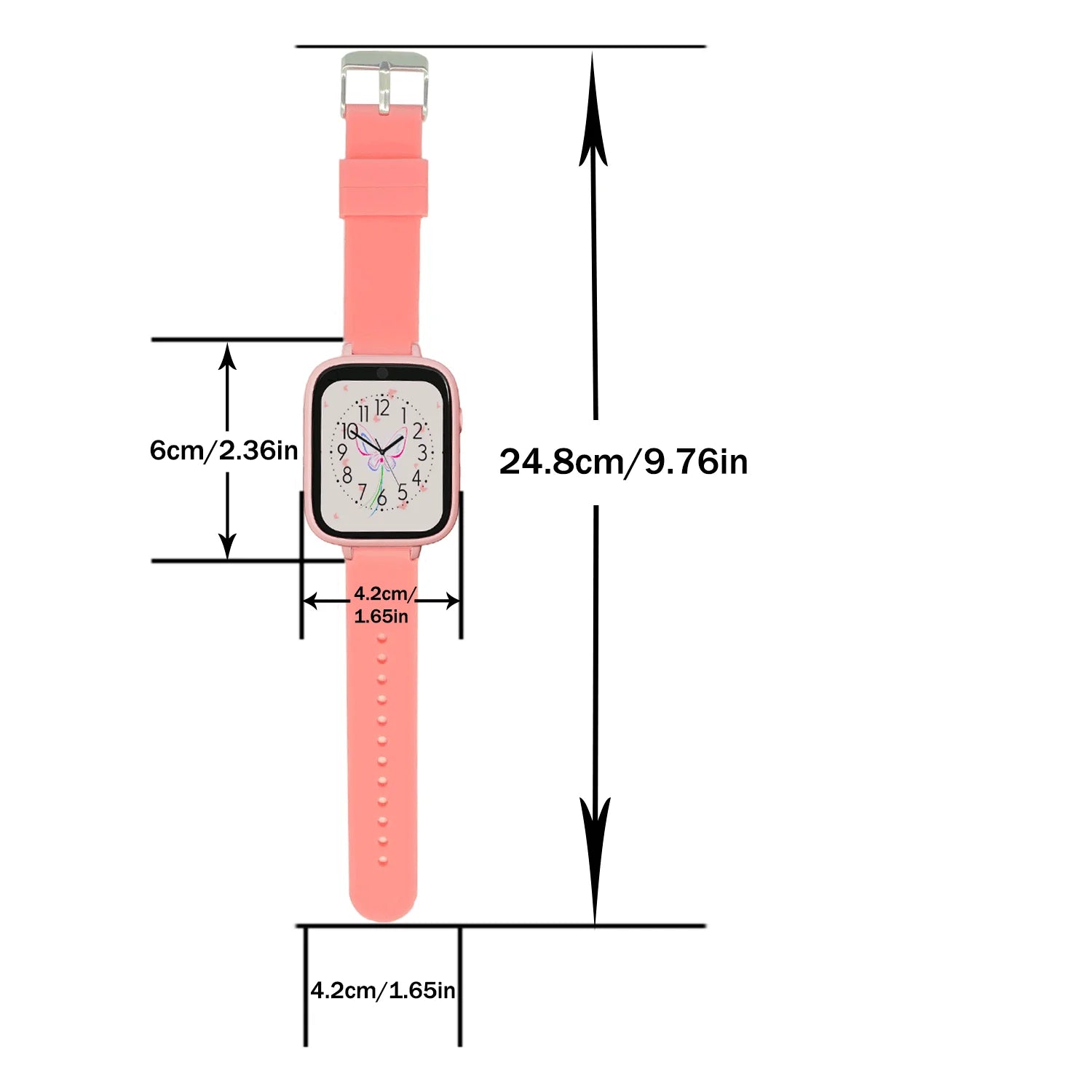 Children's smartwatch featuring camera, flashlight and educational games.
