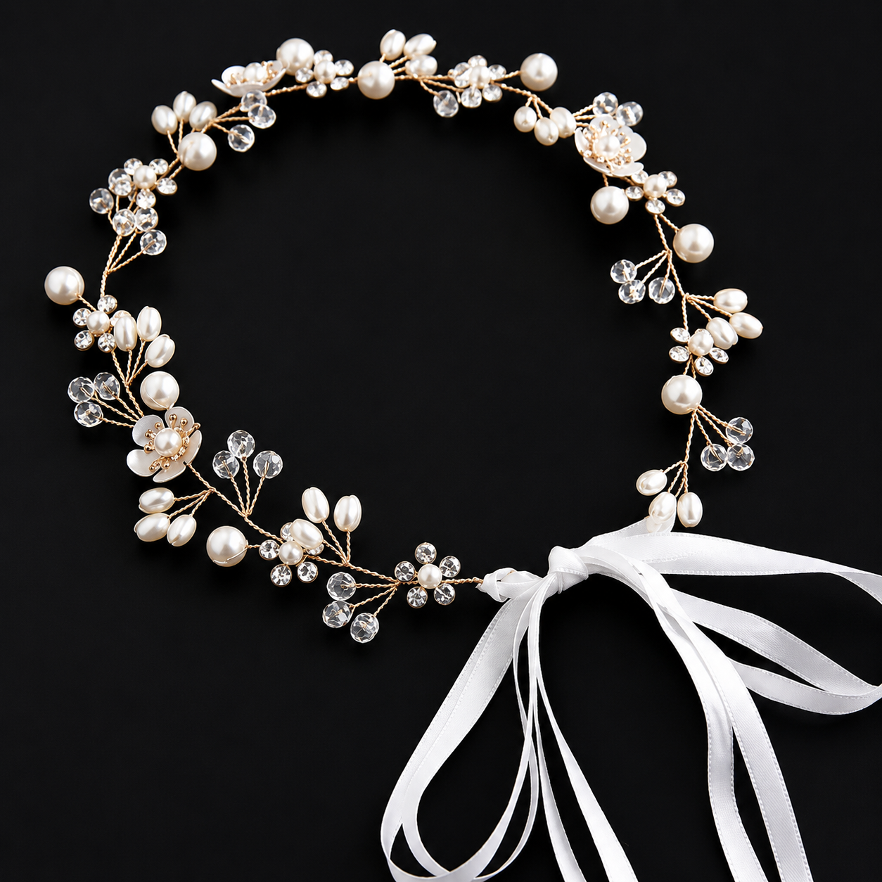 Crystal wedding headpiece for children