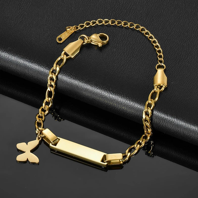 Custom engraved keepsake bracelet for newborn gifts.