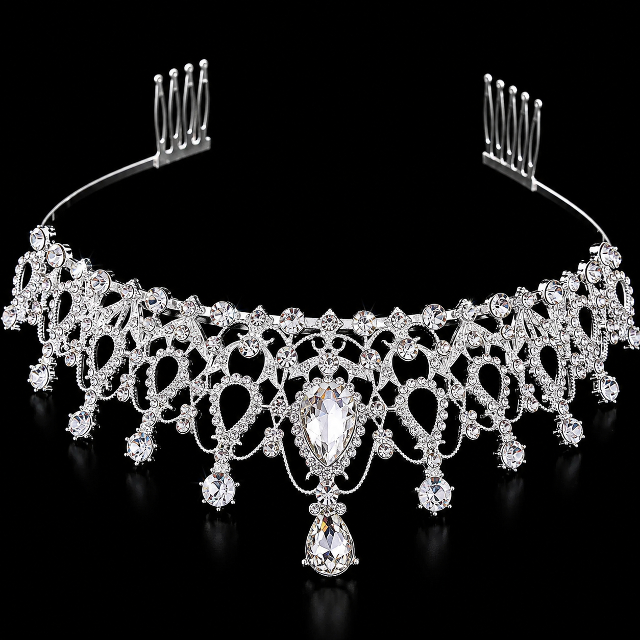 Elegant silver tiara for birthday celebrations