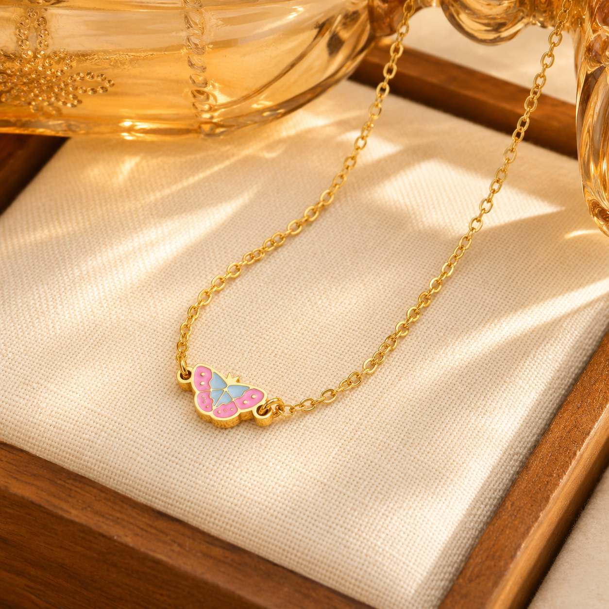 Butterfly jewelry gift set for baby girls
