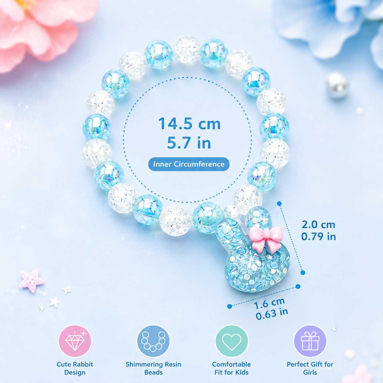 Girls dress up jewelry accessories with rabbit design