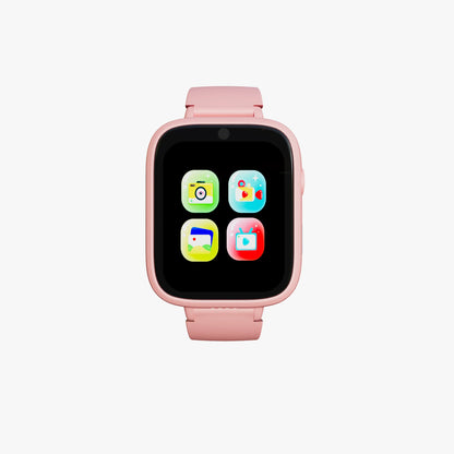 Educational cartoon smartwatch with music player and voice recorder.