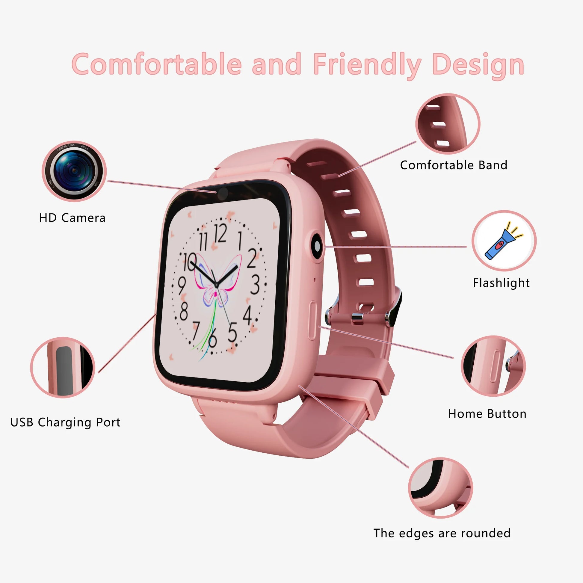 LED digital smartwatch designed for boys and girls.