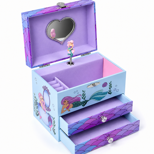 Purple ocean themed jewellery box for children