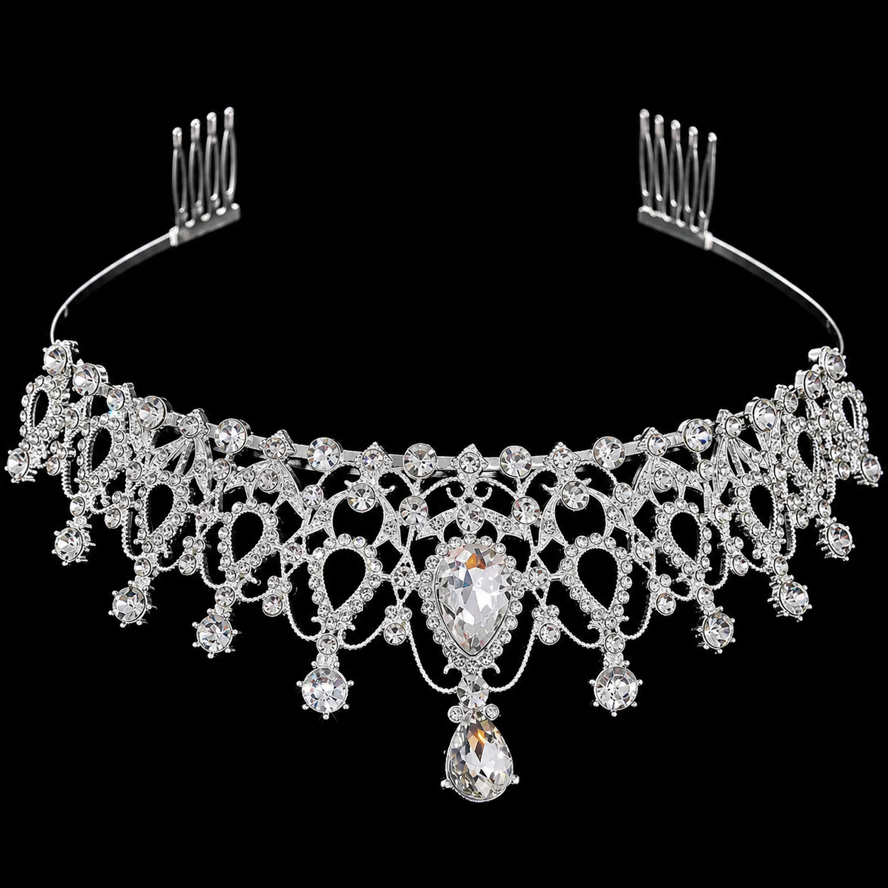 Crystal crown for flower girls and weddings
