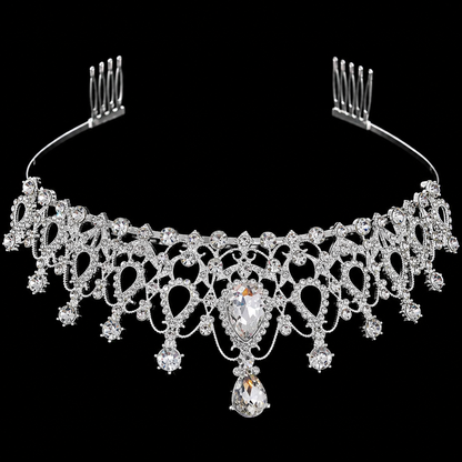 Crystal crown for flower girls and weddings