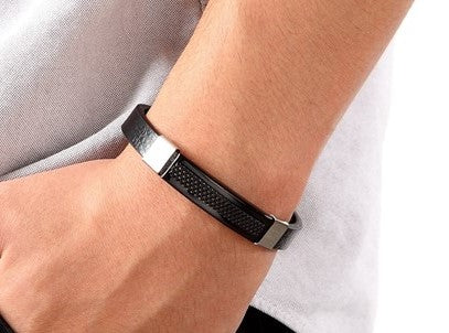 Sophisticated Edge: High-Quality Boys, Teens' Leather Bracelet - Elevate Their Style with a Striking Birthday Present! - Kids Jewellery Shop