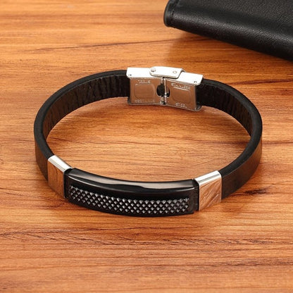 Sophisticated Edge: High-Quality Boys, Teens' Leather Bracelet - Elevate Their Style with a Striking Birthday Present! - Kids Jewellery Shop