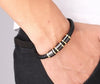 Urban Edge: Genuine Leather Bracelet with Black Alloy Buckle - A Sporty Statement for Cool Boys' Birthday Gift