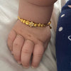 Golden Cherubs: 4pcs 24K Gold Plated Luxury Baby Bangles - A Dazzling Jewelry Set, Perfect for Birthday Presents!