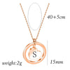 Timeless Elegance: Stainless Steel Heart Initial Pendant Necklace with Black Letter – A Cherished Gift for Kids! GOLD