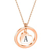Personalized Elegance: Custom Unisex A-Z Initials Rose Gold Heart Pendant Necklace - Exquisite Jewelry!