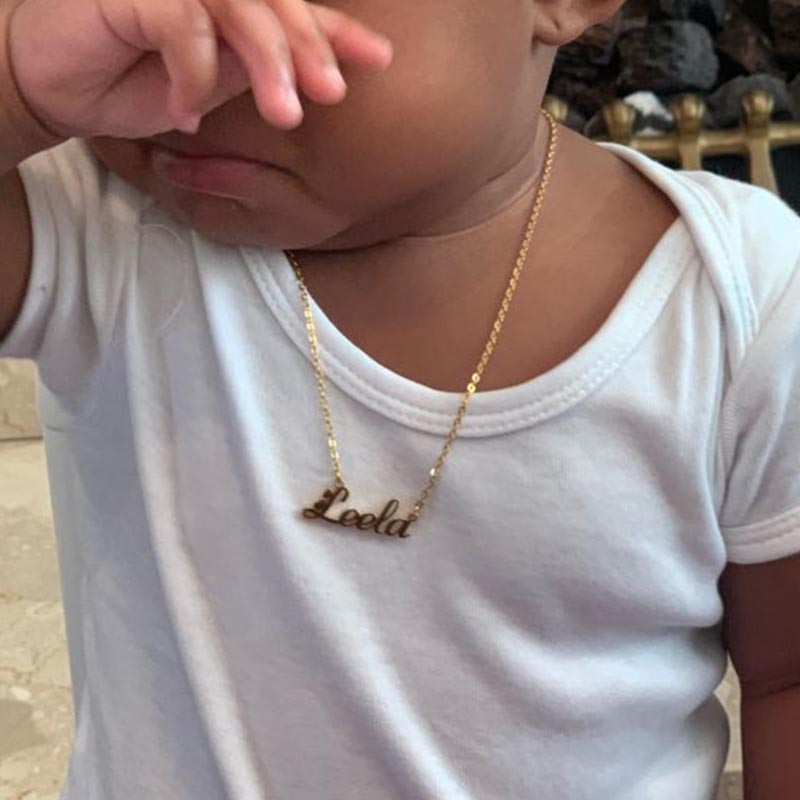 Little Stars, Big Personalities: Baby Toddler Kids Personalised Pendant Necklace with Link Chain - Timeless Jewelry for Cherished Moments! - Kids Jewellery Shop