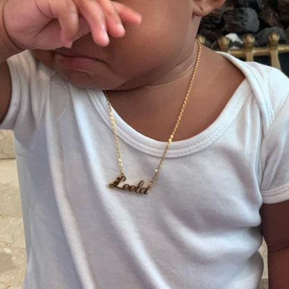 Little Stars, Big Personalities: Baby Toddler Kids Personalised Pendant Necklace with Link Chain - Timeless Jewelry for Cherished Moments! - Kids Jewellery Shop