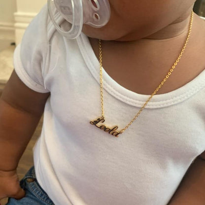 Little Stars, Big Personalities: Baby Toddler Kids Personalised Pendant Necklace with Link Chain - Timeless Jewelry for Cherished Moments! - Kids Jewellery Shop