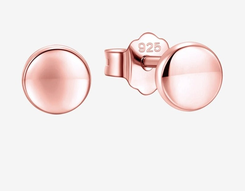 Luxury meets Cuteness: 925 Sterling Silver Round Stud Earrings!