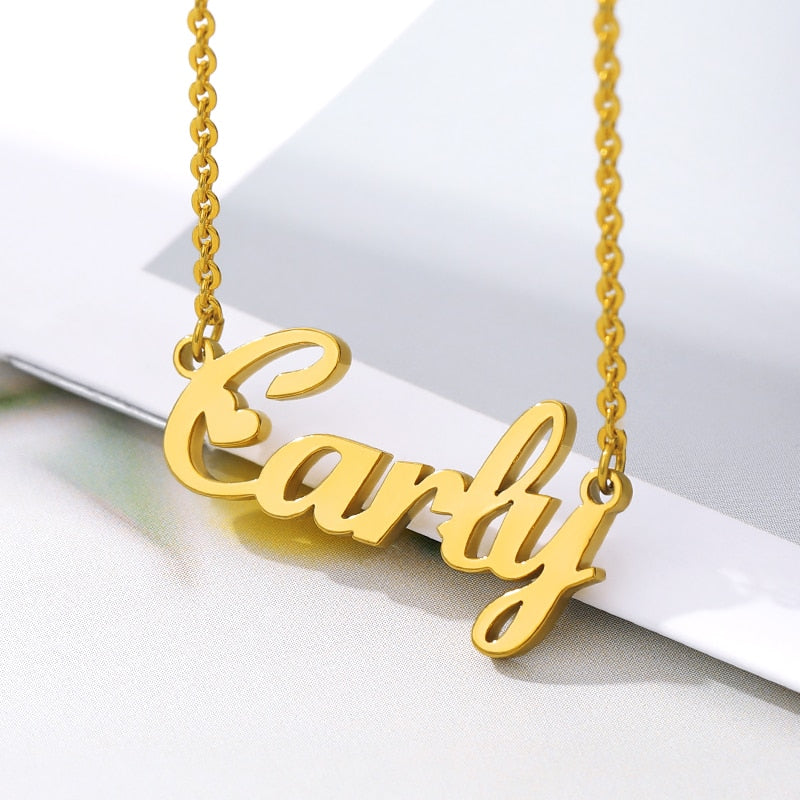 Cherished Memories: Custom Baby Kids Necklace - Personalized Name Necklace in Stainless Steel!