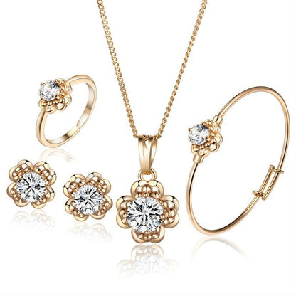 Little Princess Sparkle: Baby, Toddler, Girls' 18k Gold Plated CZ Jewelry Set - A Sparkling Birthday and Special Occasion Present! - Kids Jewellery Shop