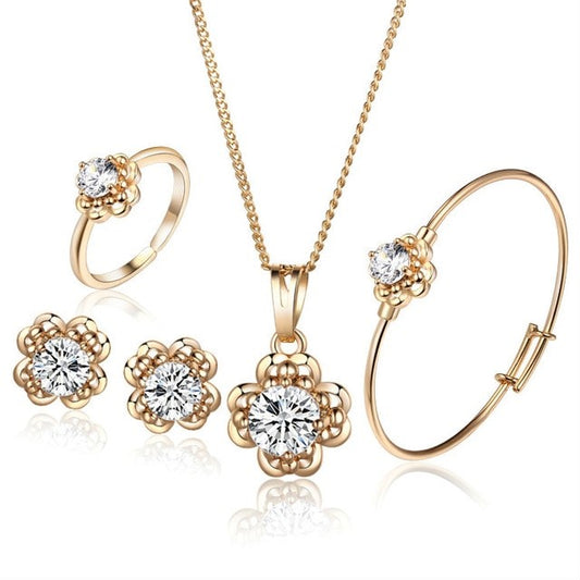 Little Princess Sparkle: Baby, Toddler, Girls' 18k Gold Plated CZ Jewelry Set - A Sparkling Birthday and Special Occasion Present! - Kids Jewellery Shop
