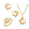 Scintillating 18k Gold-Plated Dolphin Jewelry Set with CZ Stones - A Mesmerizing Gift of Elegance and Playfulness