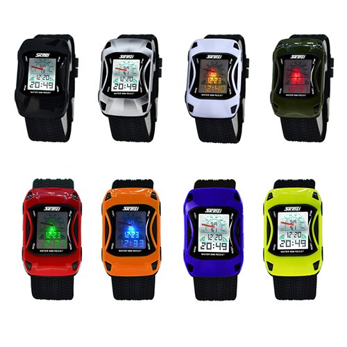 Race to Adventure: Kids' Digital LED Lamborghini Waterproof Wristwatch for Boys - Perfect for Swim and Play!