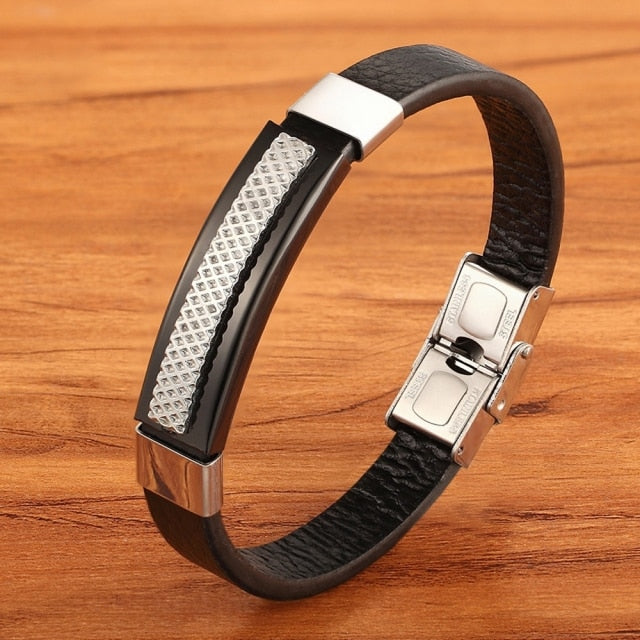 Sophisticated Edge: High-Quality Boys, Teens' Leather Bracelet - Elevate Their Style with a Striking Birthday Present! - Kids Jewellery Shop