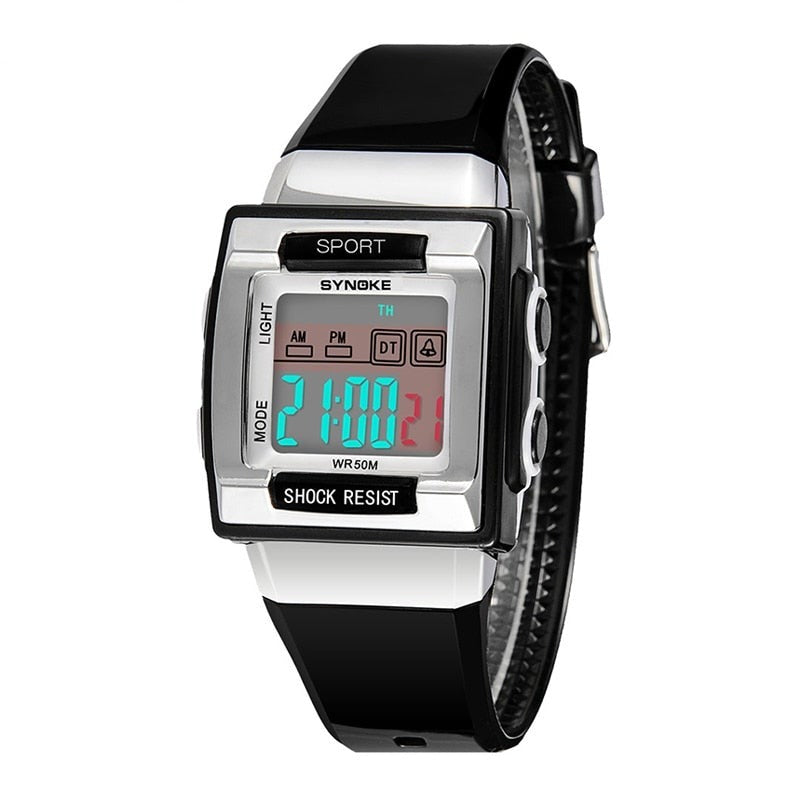 Dive into Adventure: Rectangular Digital Waterproof Watch - Perfect Gift for Boys and Girls who Love Diving and Swimming