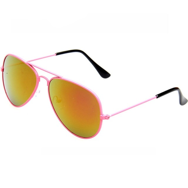 Sunshine Chic: Classic Colourful Mirror Kids Fashion Sunglasses - Trendy Eyewear for Boys and Girls. Perfect Outdoors Goggle!