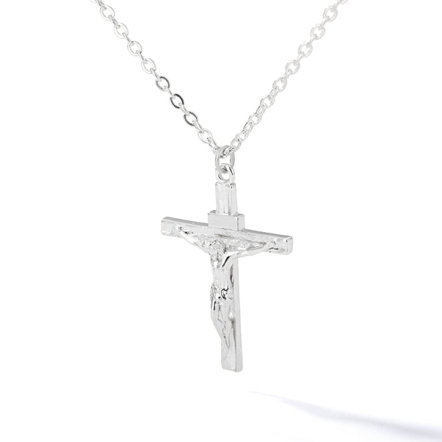 Divine Devotion: Jesus on the Cross Unisex Choker Necklace - A Symbolic Statement of Faith and Love!