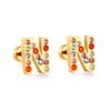 Load image into Gallery viewer, Personalized Elegance: Gold Initials Letters A-Z Stud Earrings for Girls with Cubic Zirconia Sparkle!