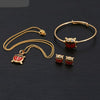 Charming Baby Toddler Girls' 18k Gold Plated Ladybug Jewelry Set - A Dazzling Ensemble for Birthday Parties!