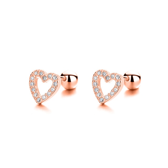 Little Hearts, Big Love: Real 925 Sterling Silver Heart Stud Earrings for Girls - Mini Minimalist Jewelry!