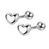 Load image into Gallery viewer, Dainty Heart Screw Stud Earrings: Pure 925 Sterling Silver Jewelry for Baby Girls!