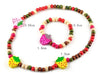 Enchanting Woodland Blossoms: Baby Girls Wooden Beads Bracelet and Necklace Set for Magical Costume Dress-Up Parties!